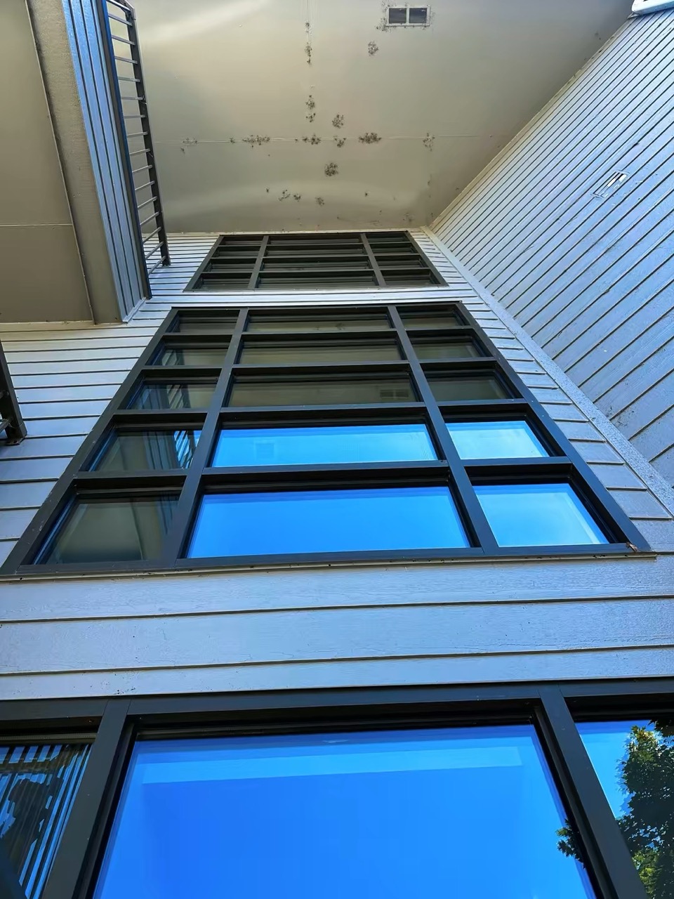 Clear multi-story commercial windows after Summit View window cleaning service