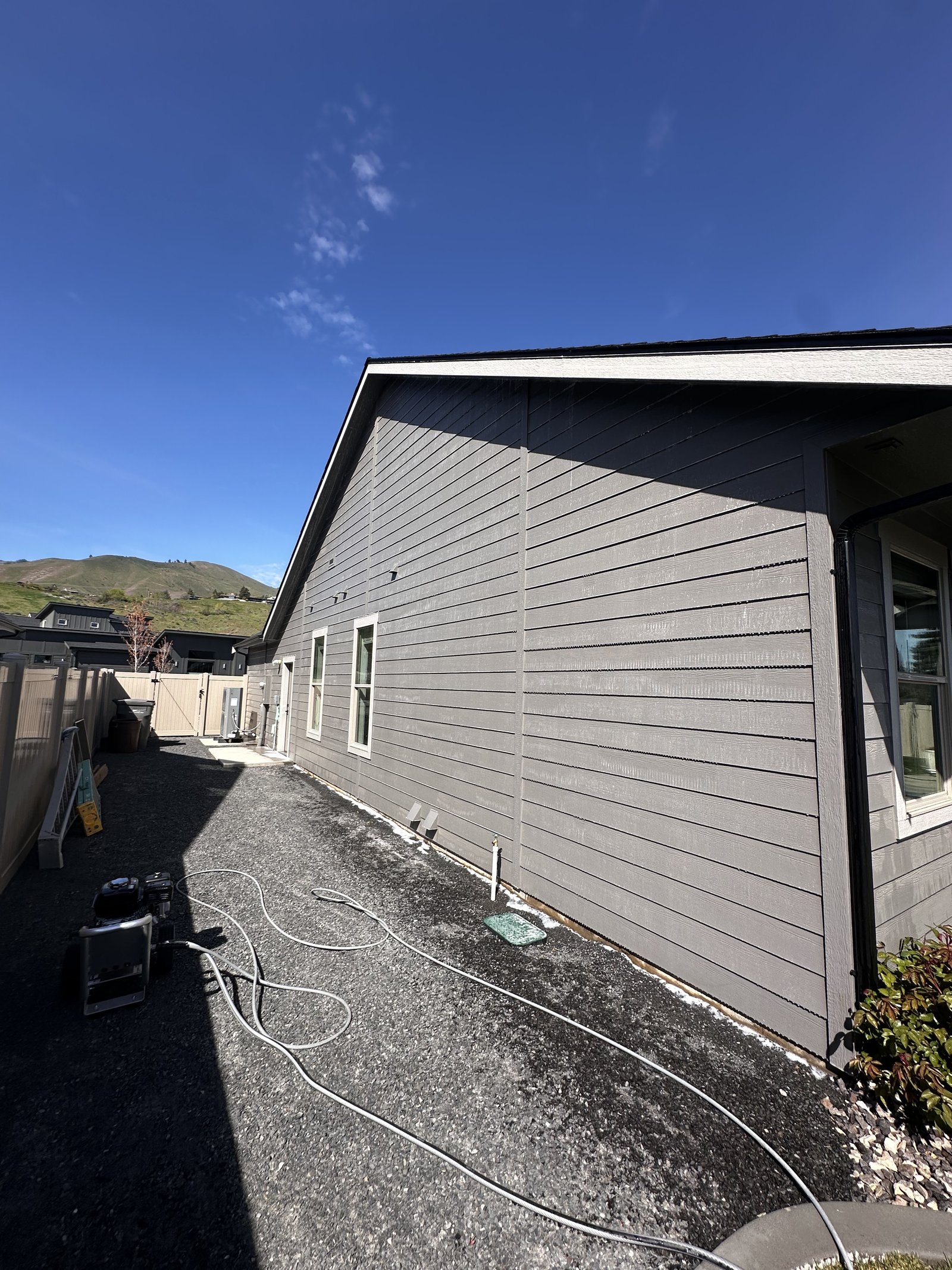 After — power washed siding restored on a Chelan home